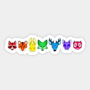 Colorful Woodland Critters Sticker